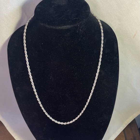 Silver 24” Solid Rope Chain 925 4mm thick Italy - Picture 7 of 15